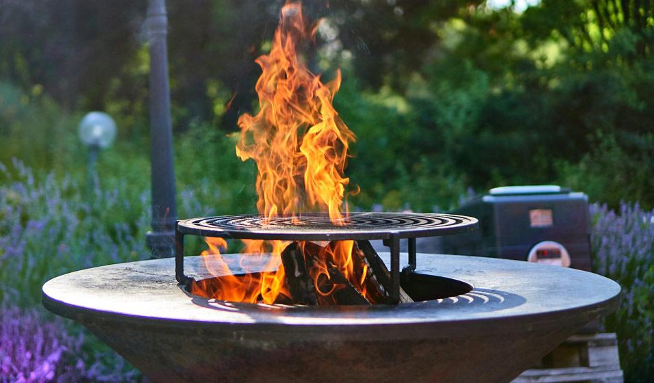 Brasero en flammes